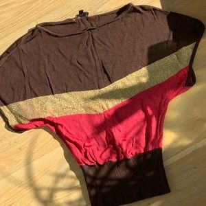 Bebe Chocolate, Gold, Salmon top